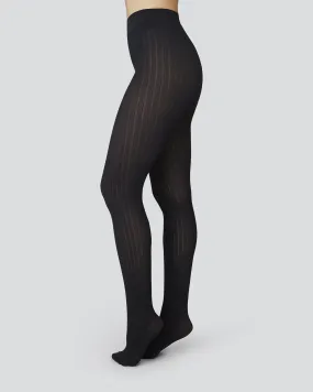 Alma Rib Tights Black