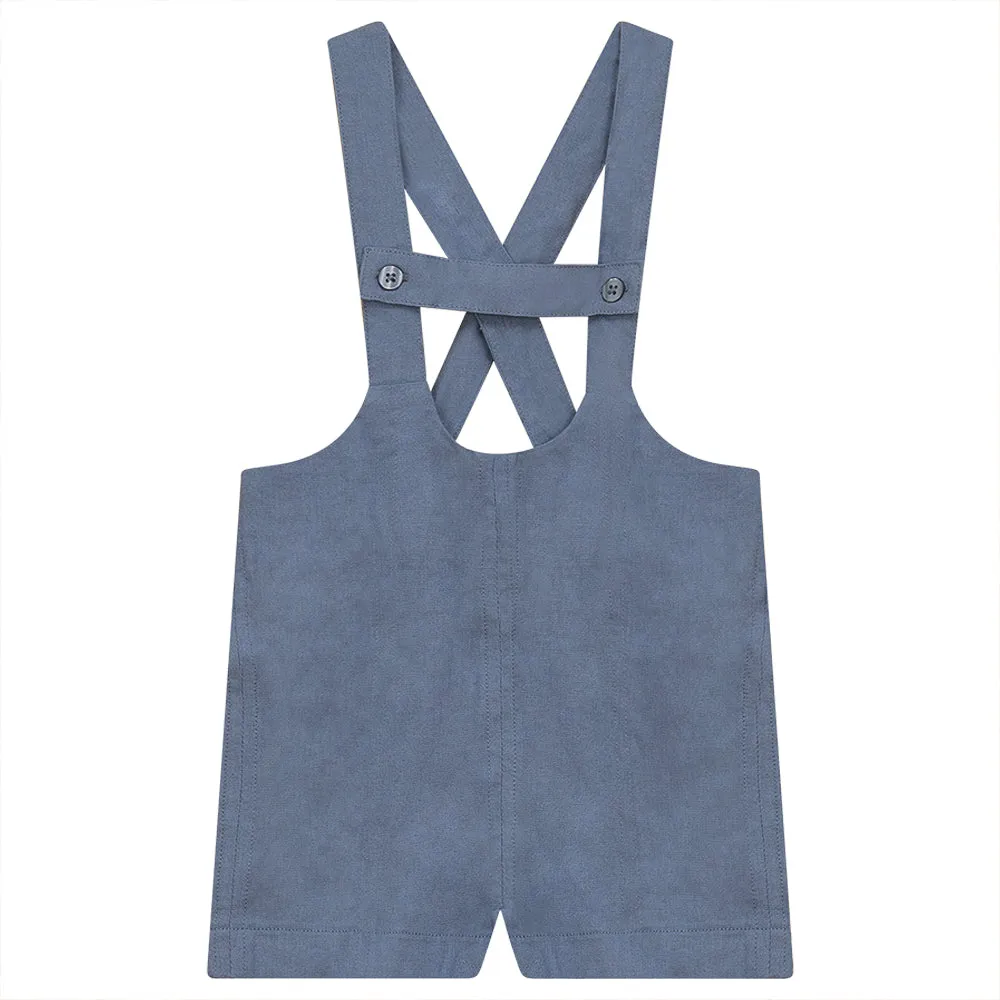 1550-Powder Blue-COTTON LINEN OVERALL