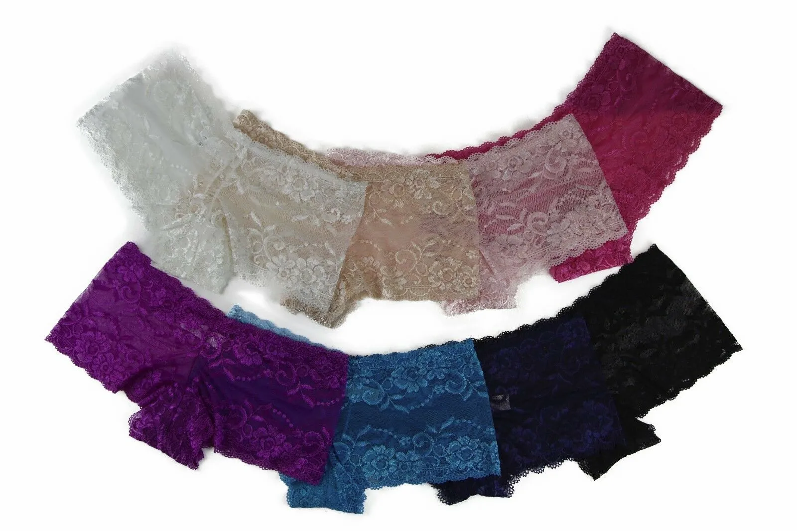 3 x Womens Plus Size Lace Shorts Boyleg Underwear Panties Undies Lingerie