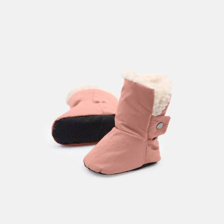 7AM Benji Sherpa Baby Booties - Rose Dawn