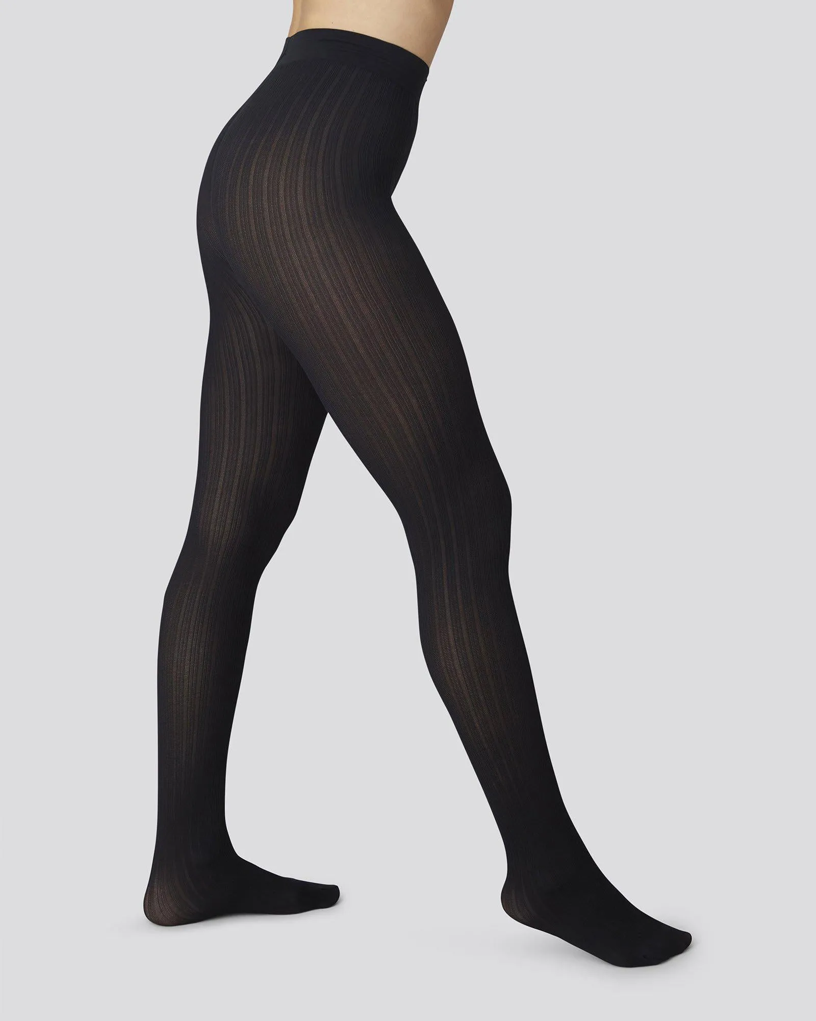 Alma Rib Tights Black