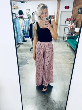 Animal Print High-Rise Culottes