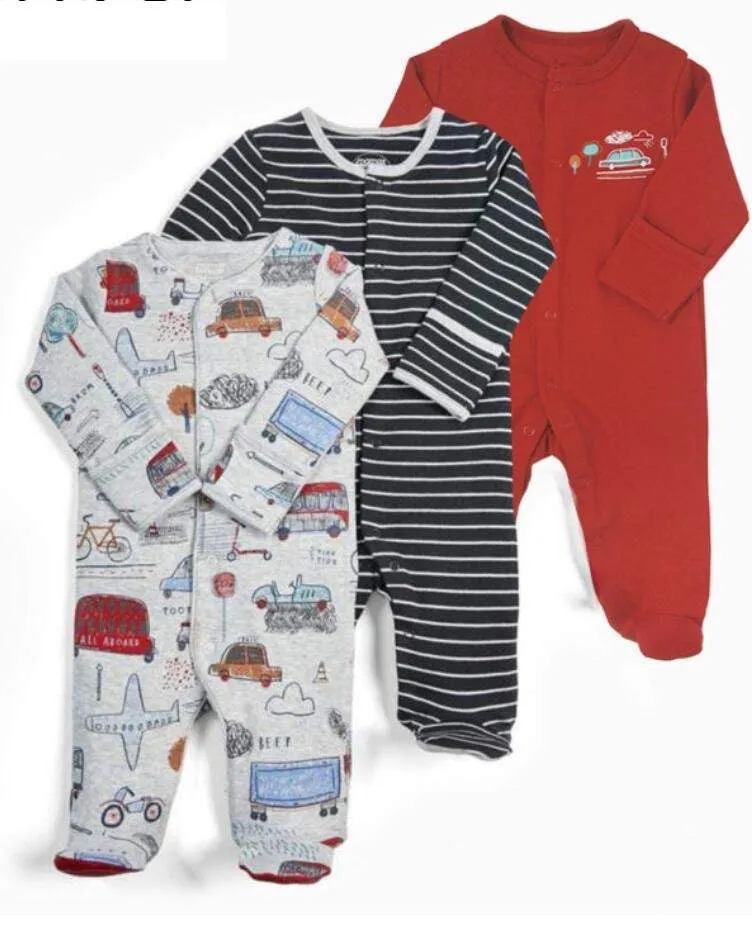 Baby Sleep Suit / Sleep Wear / Overall (Mamas And Papas 3Pcs)  3-6 Months.