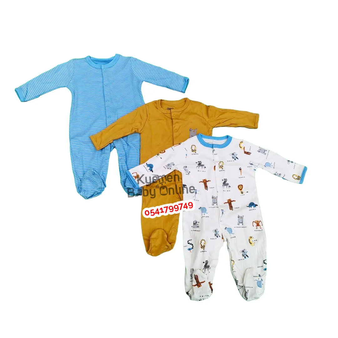 Baby Sleep Suit / Sleep Wear / Overall (Mamas And Papas 3Pcs)  3-6 Months.