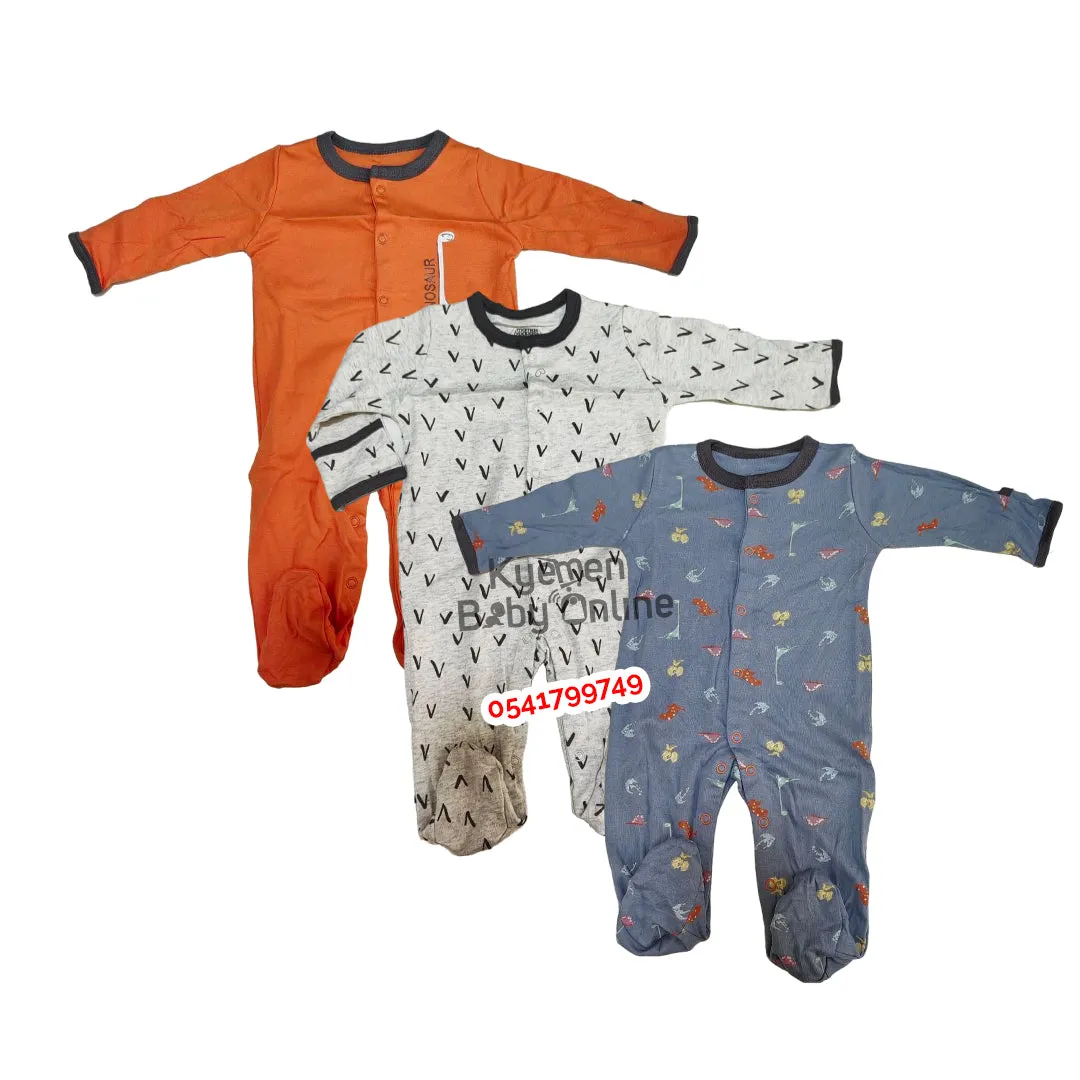 Baby Sleep Suit / Sleep Wear / Overall (Mamas And Papas 3Pcs)  3-6 Months.