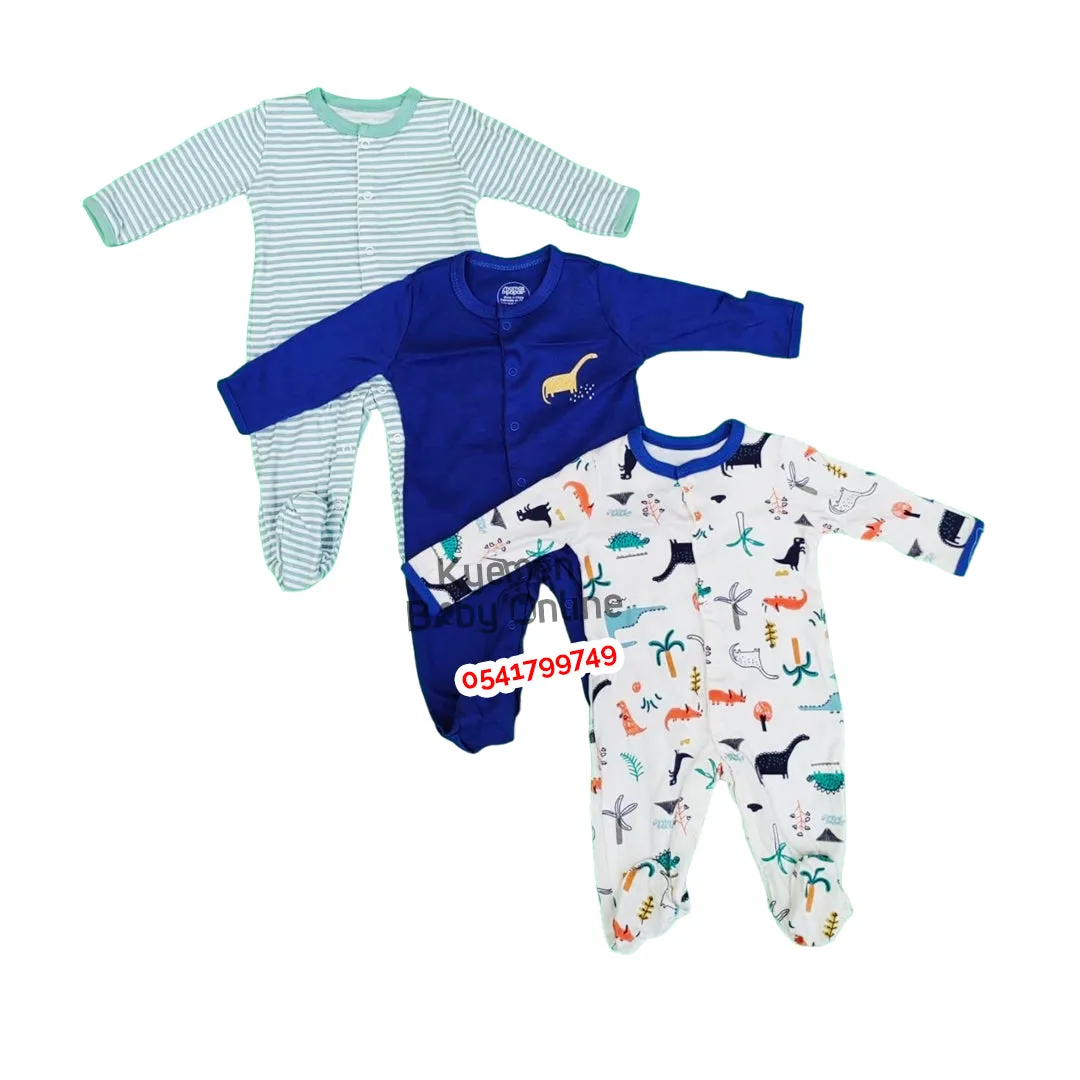 Baby Sleep Suit / Sleep Wear / Overall (Mamas And Papas 3Pcs)  3-6 Months.