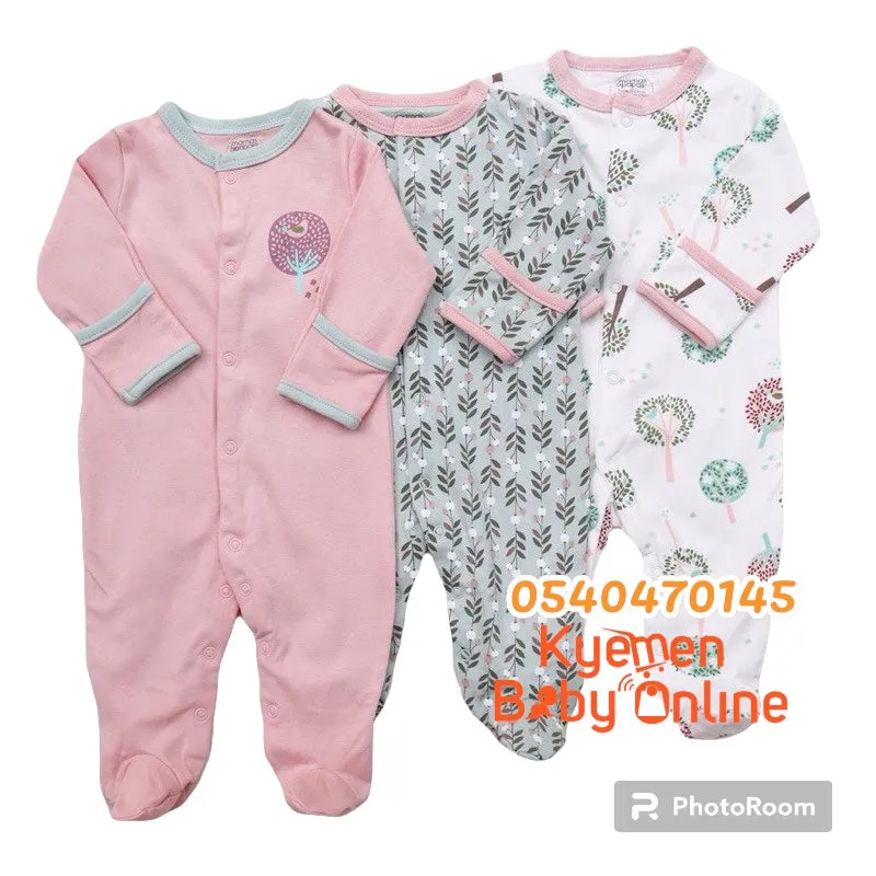 Baby Sleep Suit / Sleep Wear / Overall (Mamas And Papas 3Pcs)  3-6 Months.