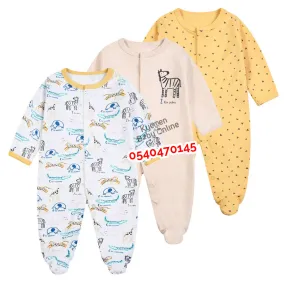 Baby Sleep Suit / Sleep Wear / Overall (Mamas And Papas 3Pcs)  3-6 Months.