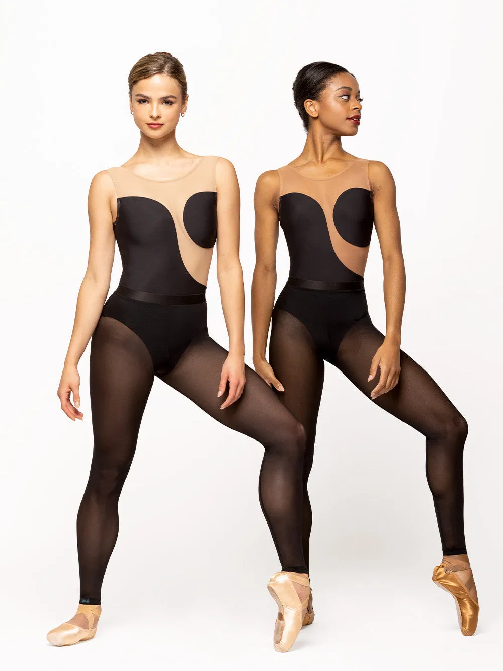 Back Seam Tights Black Mesh RTW