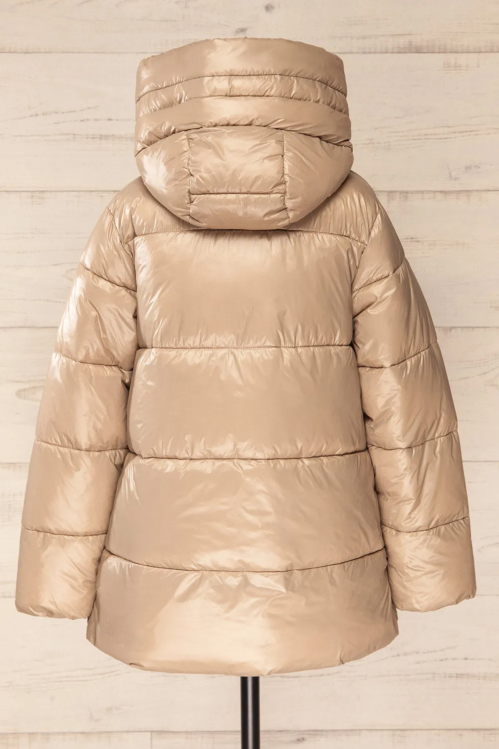 Baidoa Beige | Quilted Coat w/ Broad Details