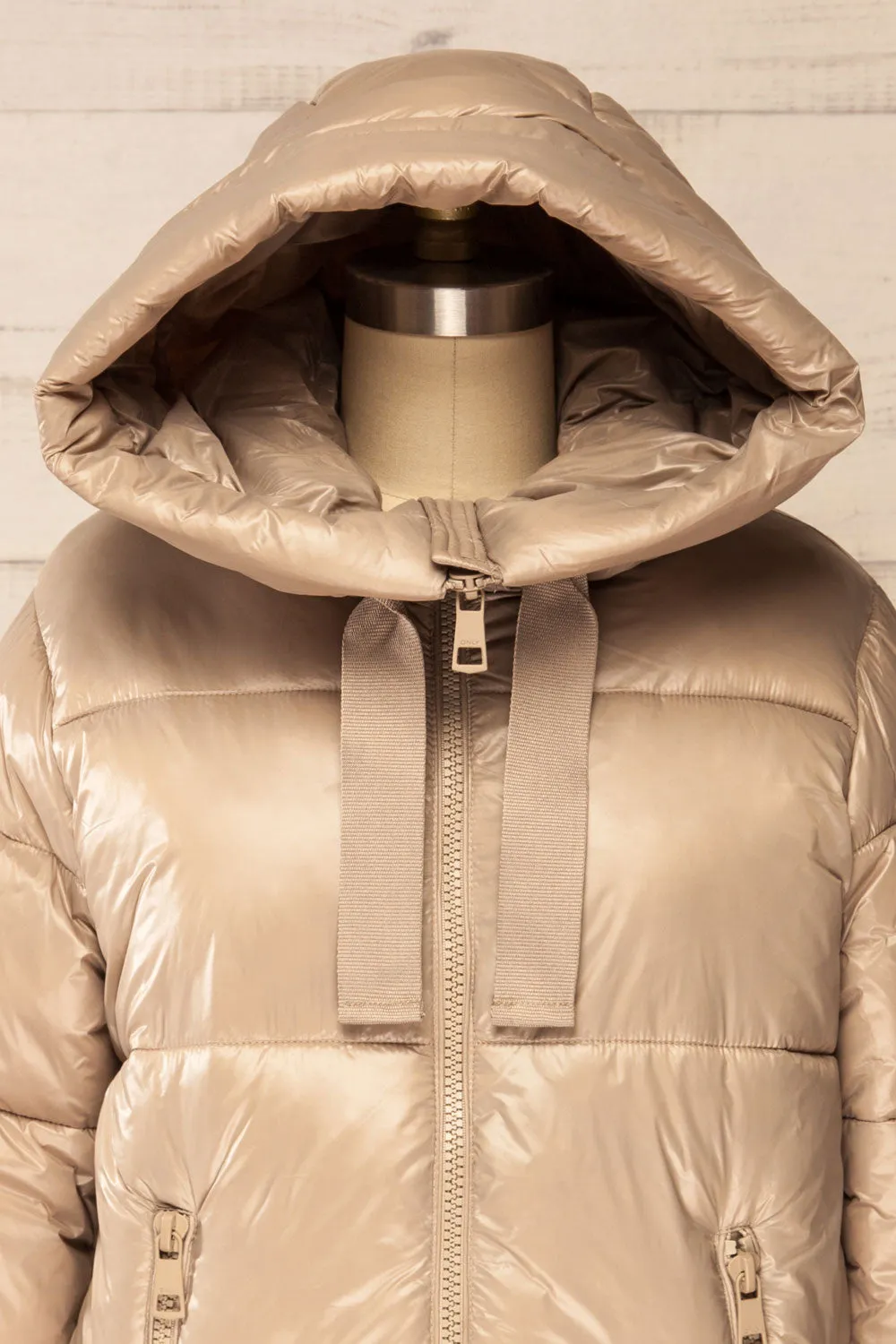 Baidoa Beige | Quilted Coat w/ Broad Details