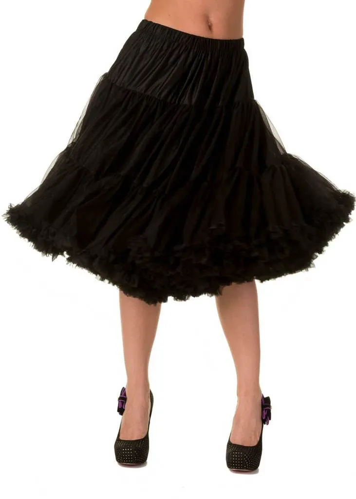 Banned 50's Petticoat Knee Length Black