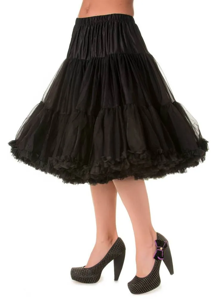 Banned 50's Petticoat Knee Length Black