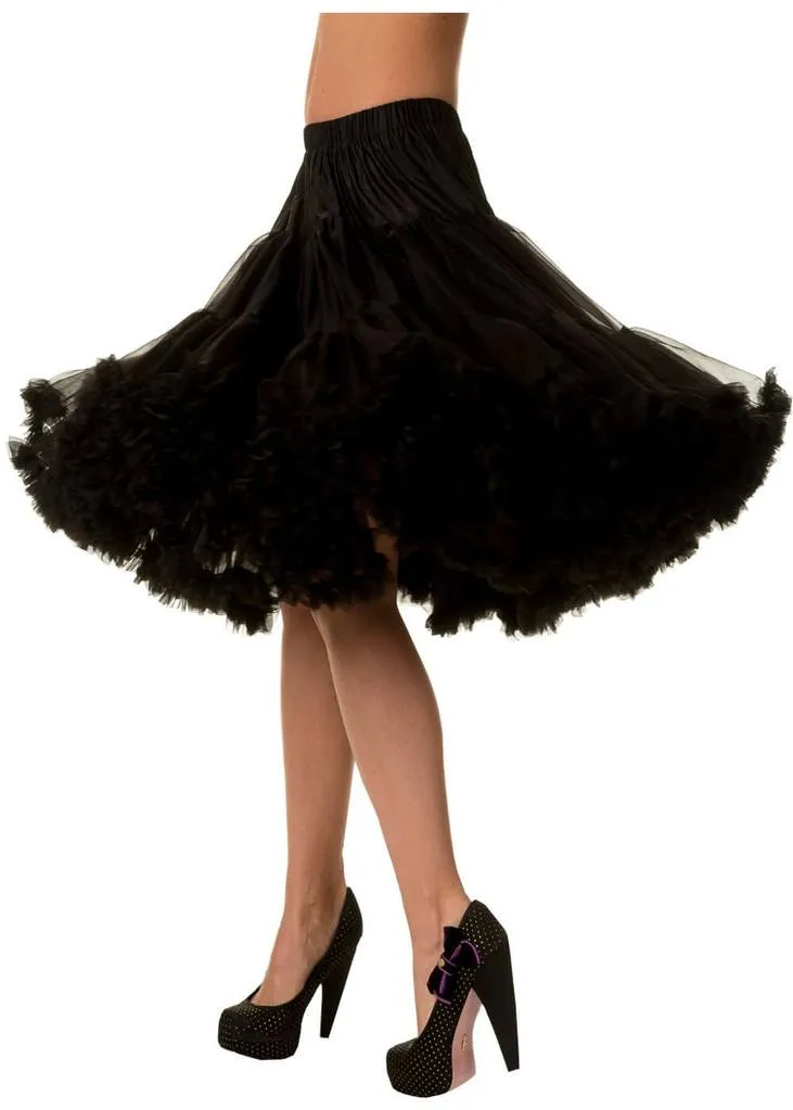 Banned 50's Petticoat Knee Length Black