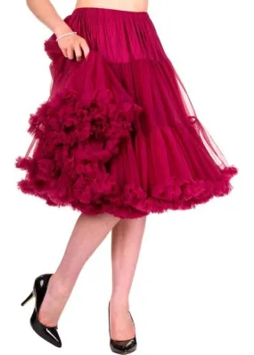 Banned 50's Petticoat Long Bordeaux Color