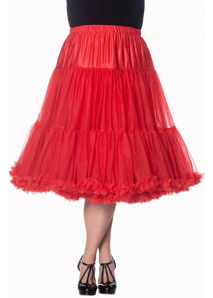 Banned 50's Petticoat Long Red