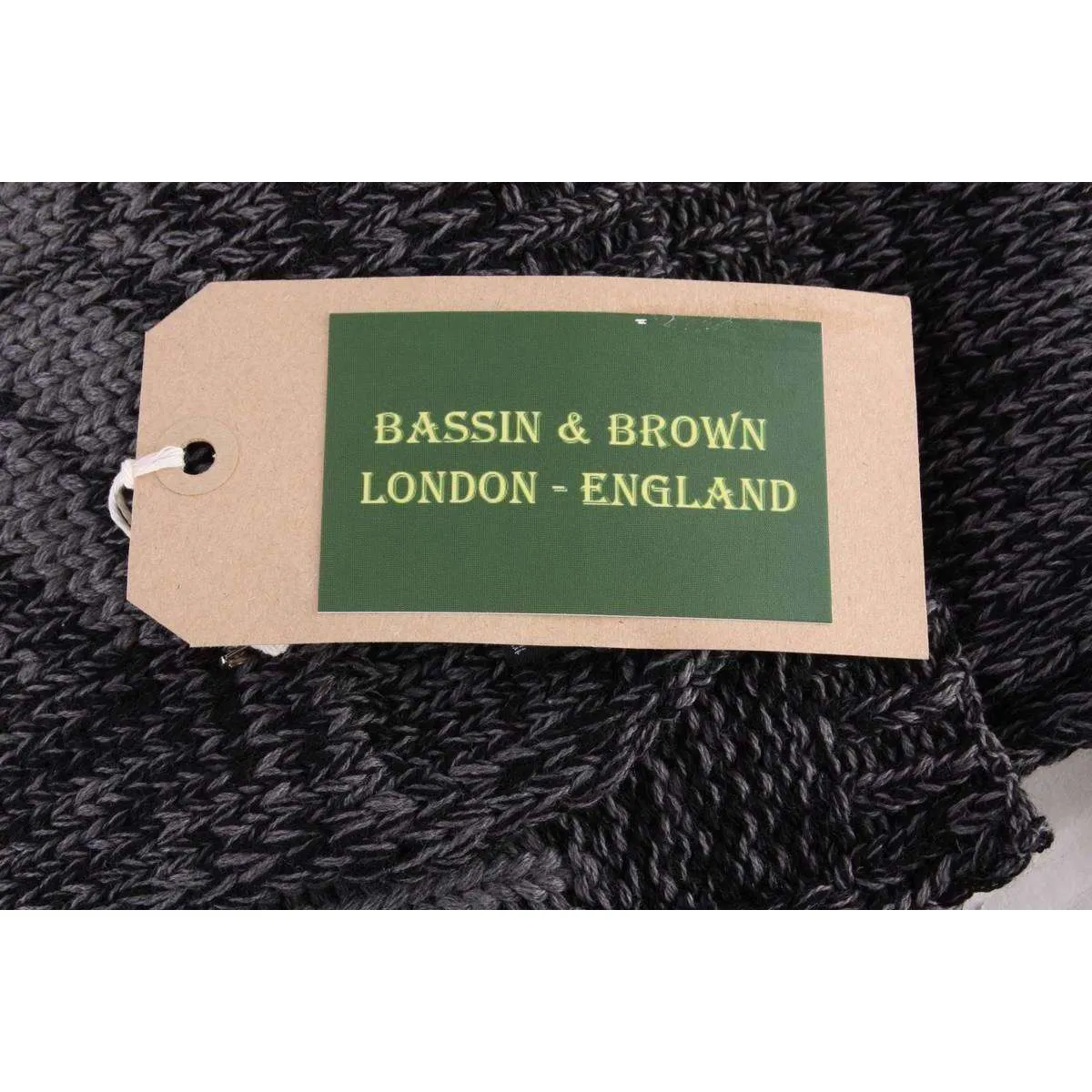 Bassin and Brown Temple Snowflake Wool Scarf - Grey