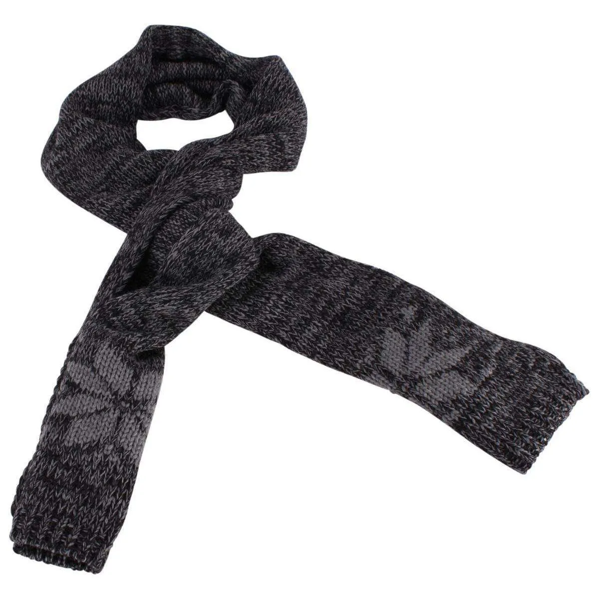 Bassin and Brown Temple Snowflake Wool Scarf - Grey