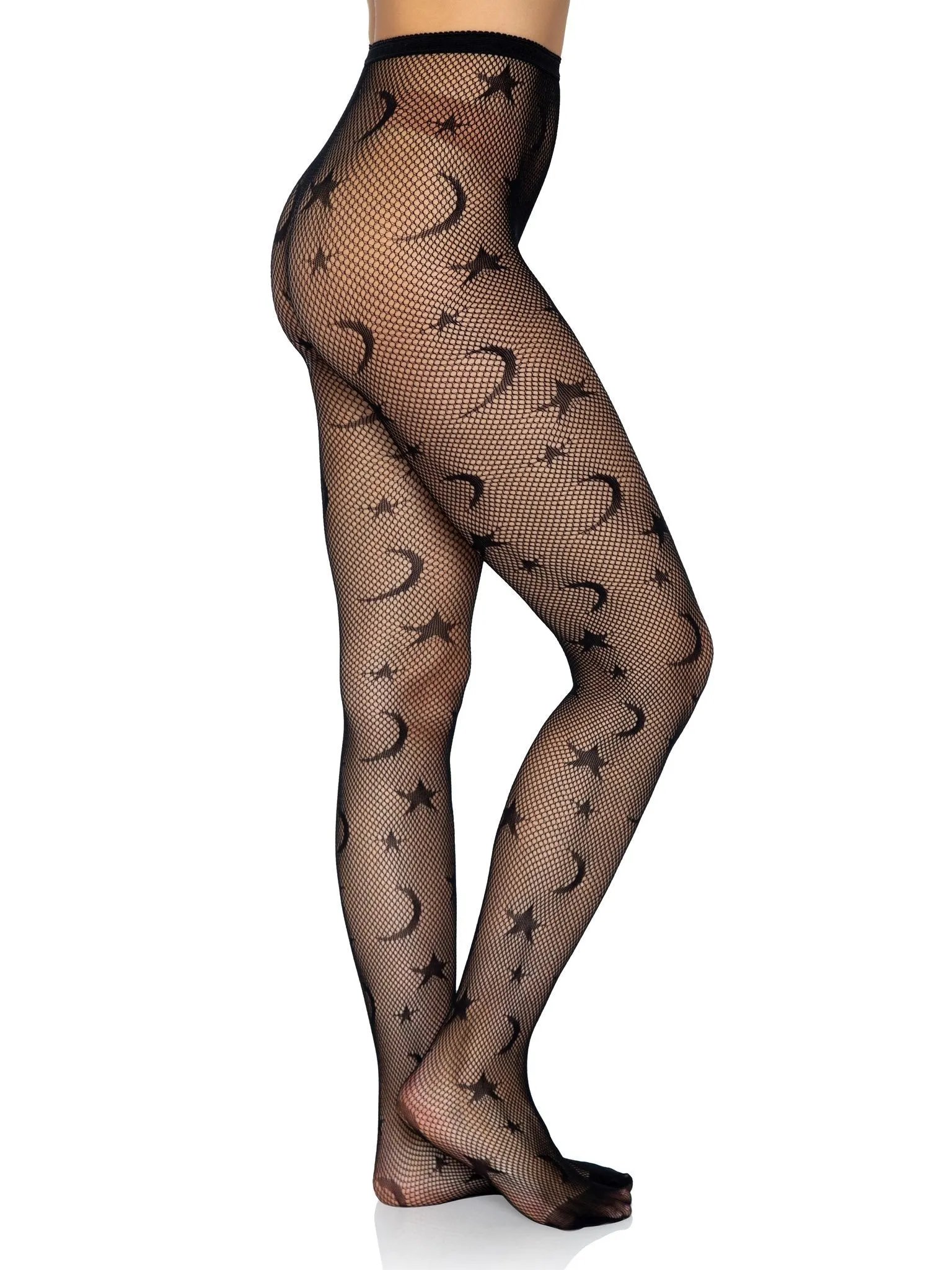 Black Celestial Net Tights