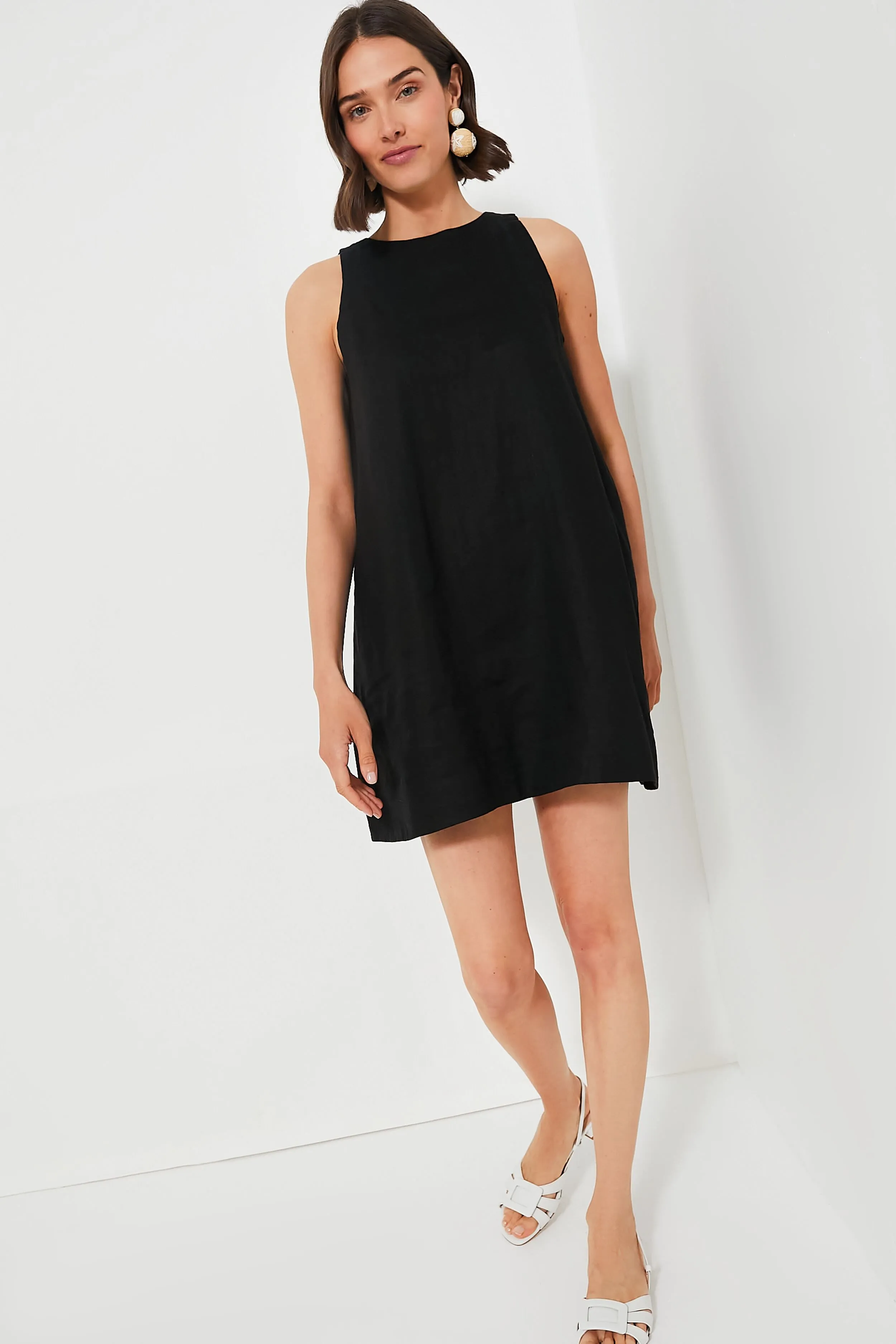 Black Linen Pauline Dress