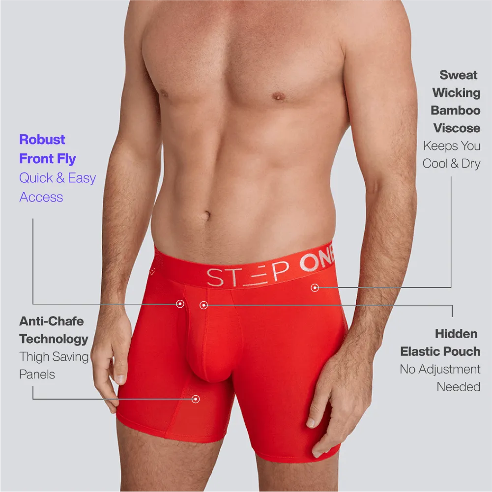 Boxer Brief Fly - Rosso