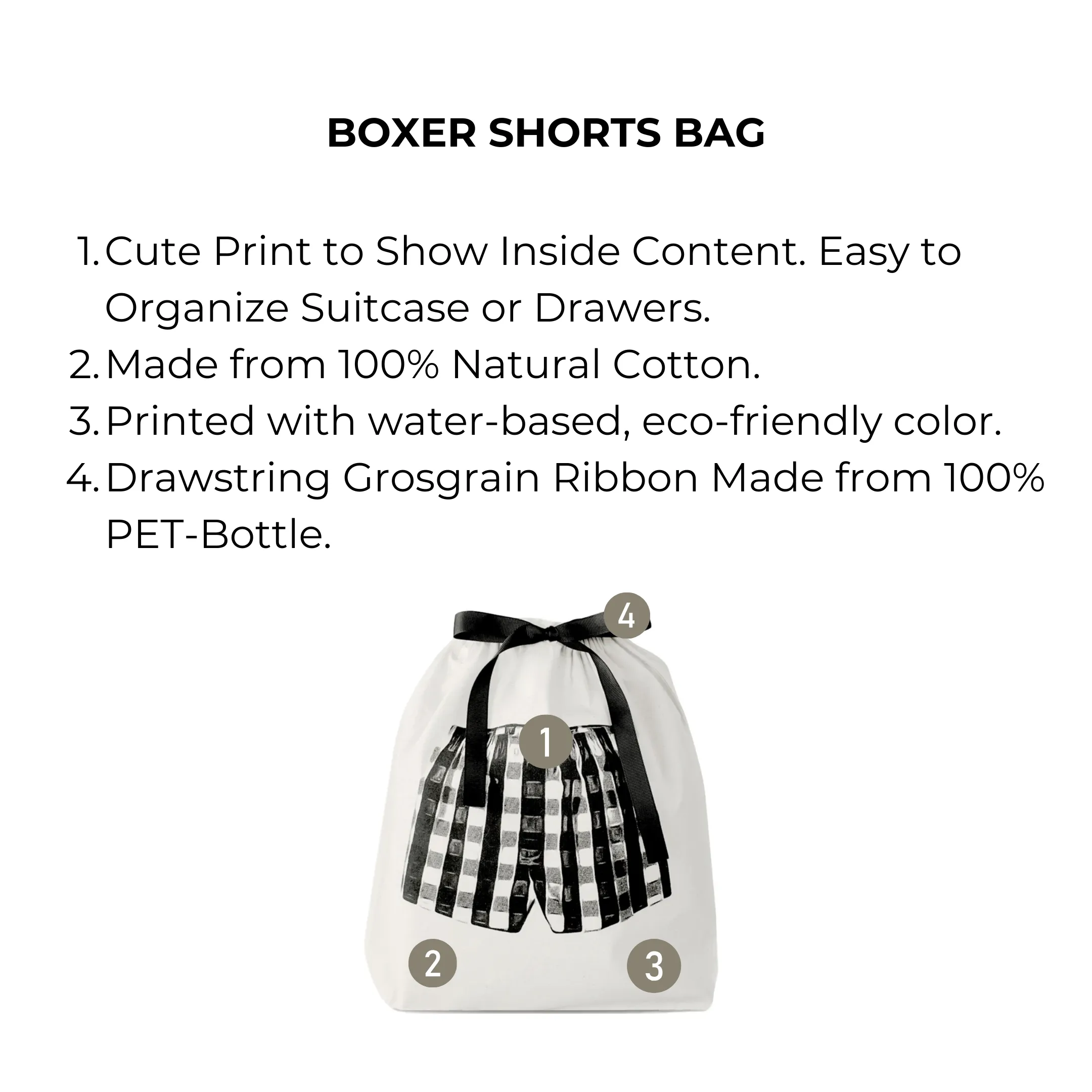 Boxer Shorts Bag, Cream