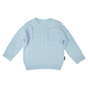 Cable Knit Sweater - Blue