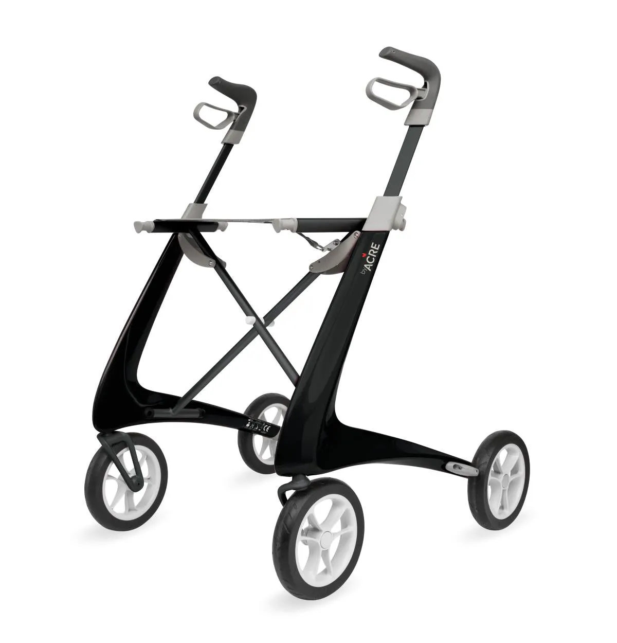 Carbon Fiber Ultralight Rollators, Comfort Seat, Black