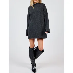 CARSON HIGH NECK SWEATER DRESS