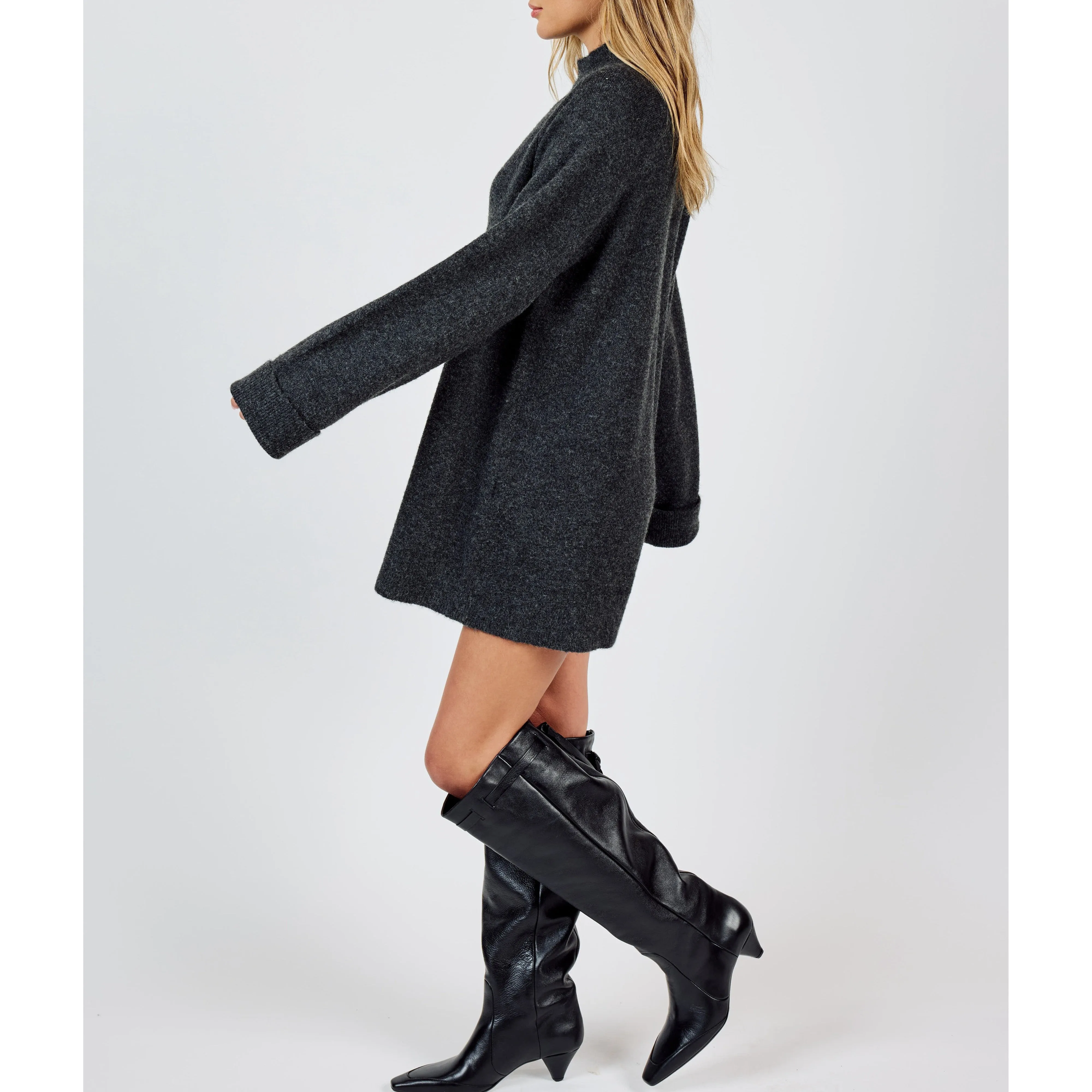 CARSON HIGH NECK SWEATER DRESS