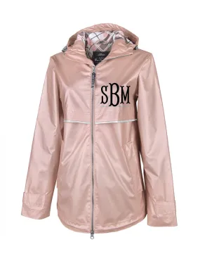 Charles River New Englander Rain Jacket, Rose Gold