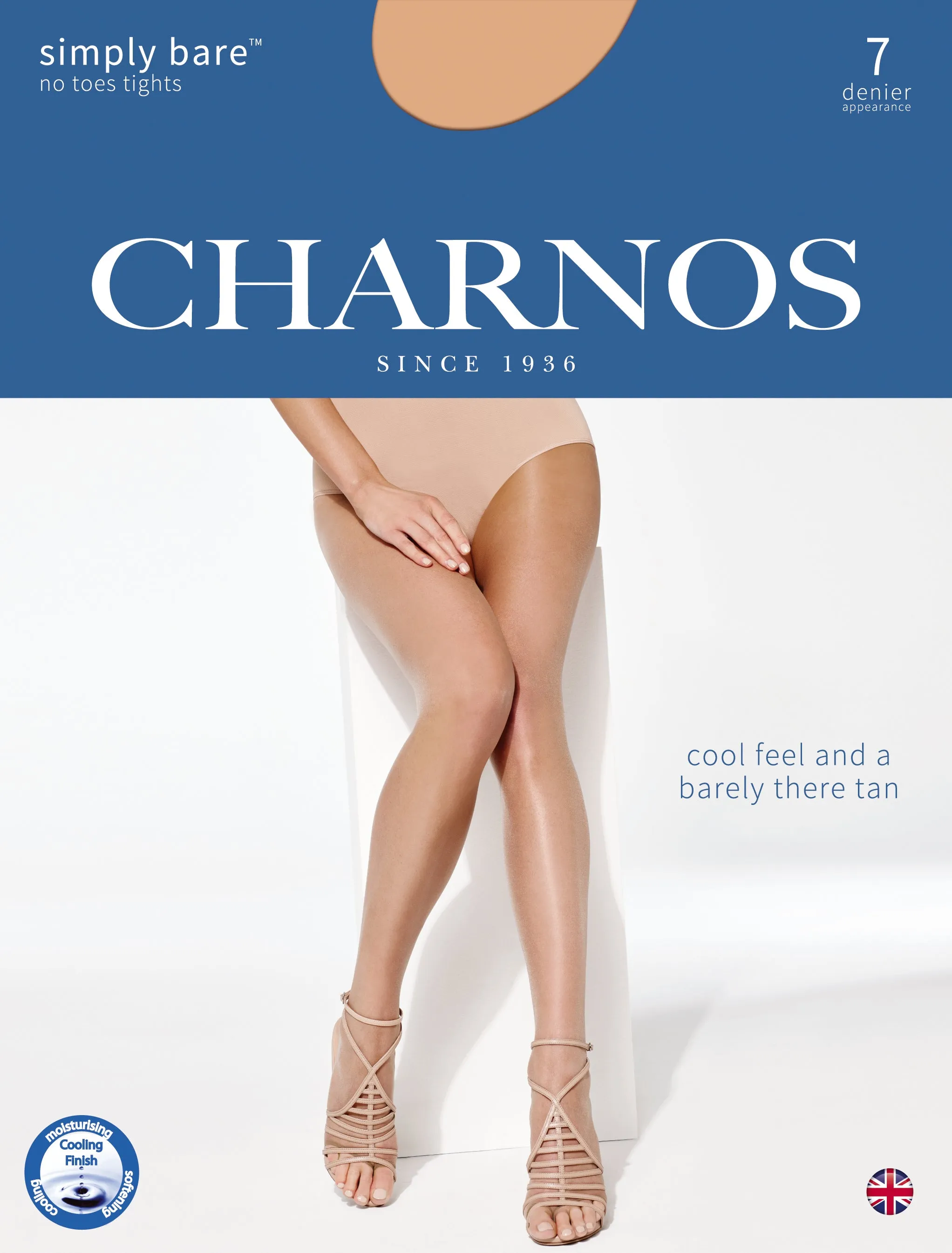 Charnos Simply Bare Ultra Sheer Toeless 'No Toes' Tights 7 Denier