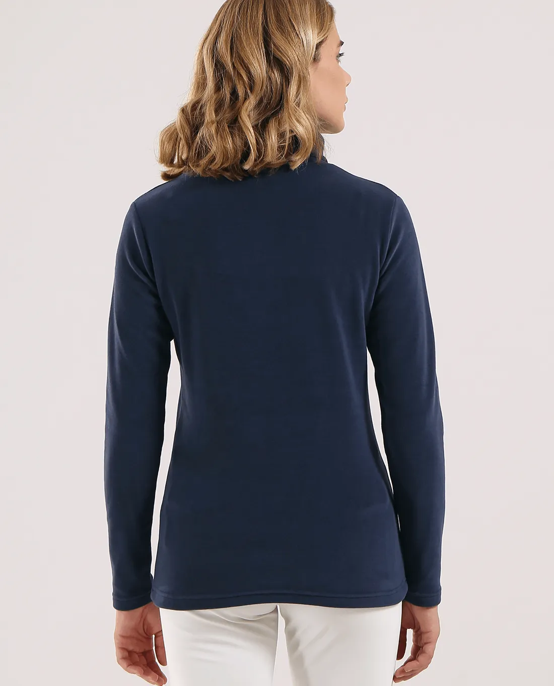 CHERVO Trentatre Thermal Fleece Turtleneck Navy