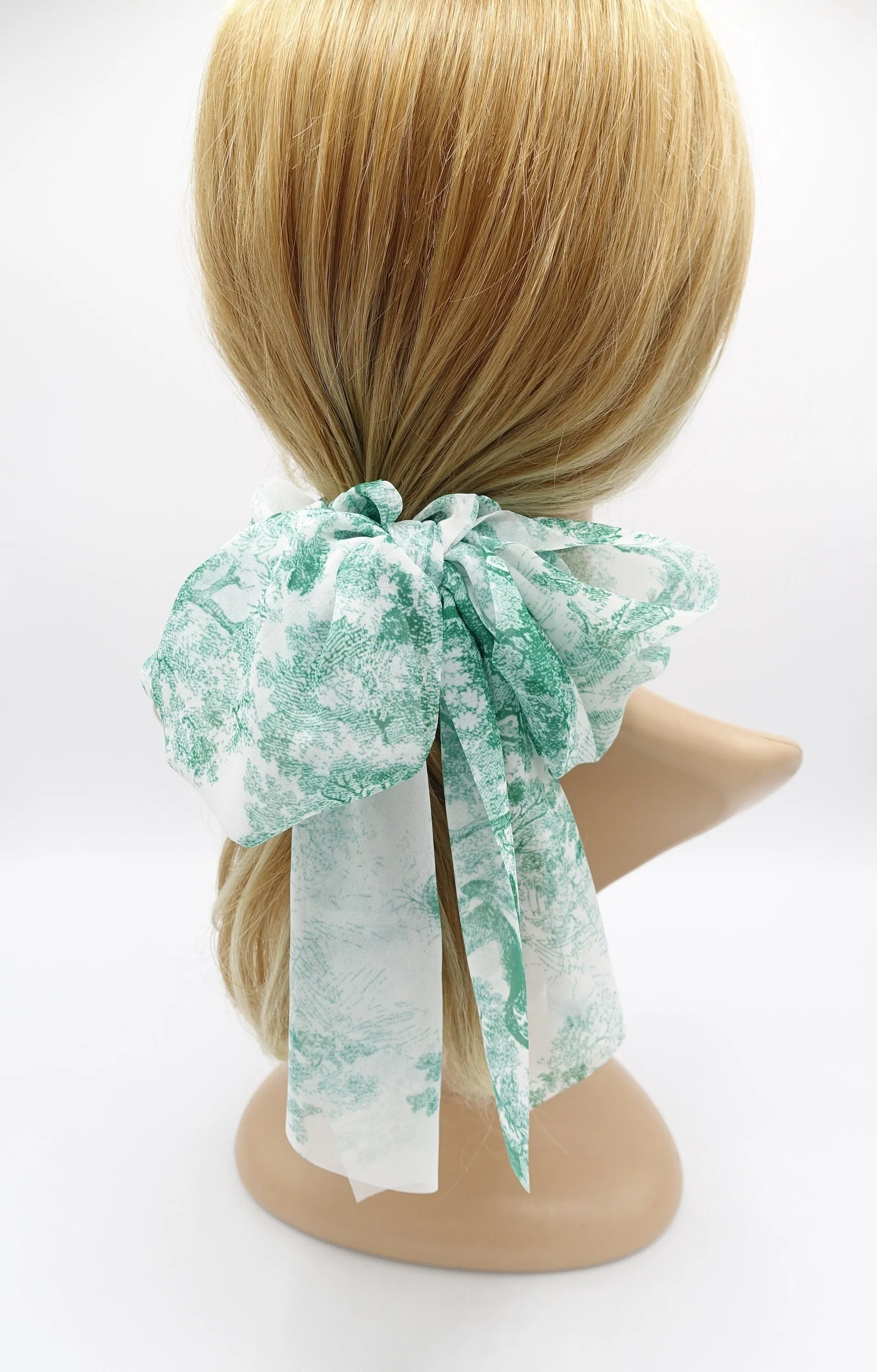 chiffon scrunchies, safari print hair tie, bow knot scrunchies for women