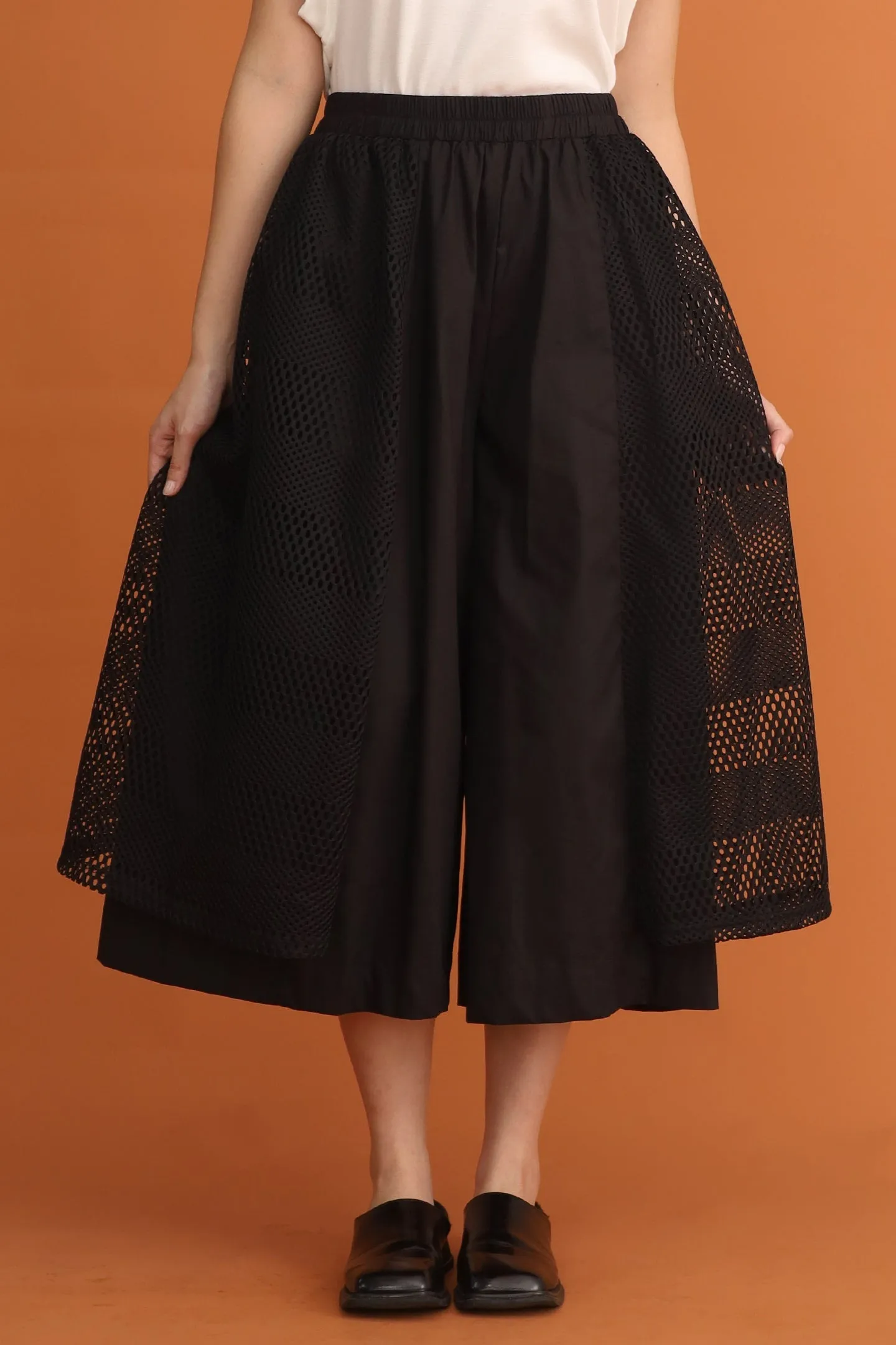 CHOSEN: Wong Netted Culottes in Black