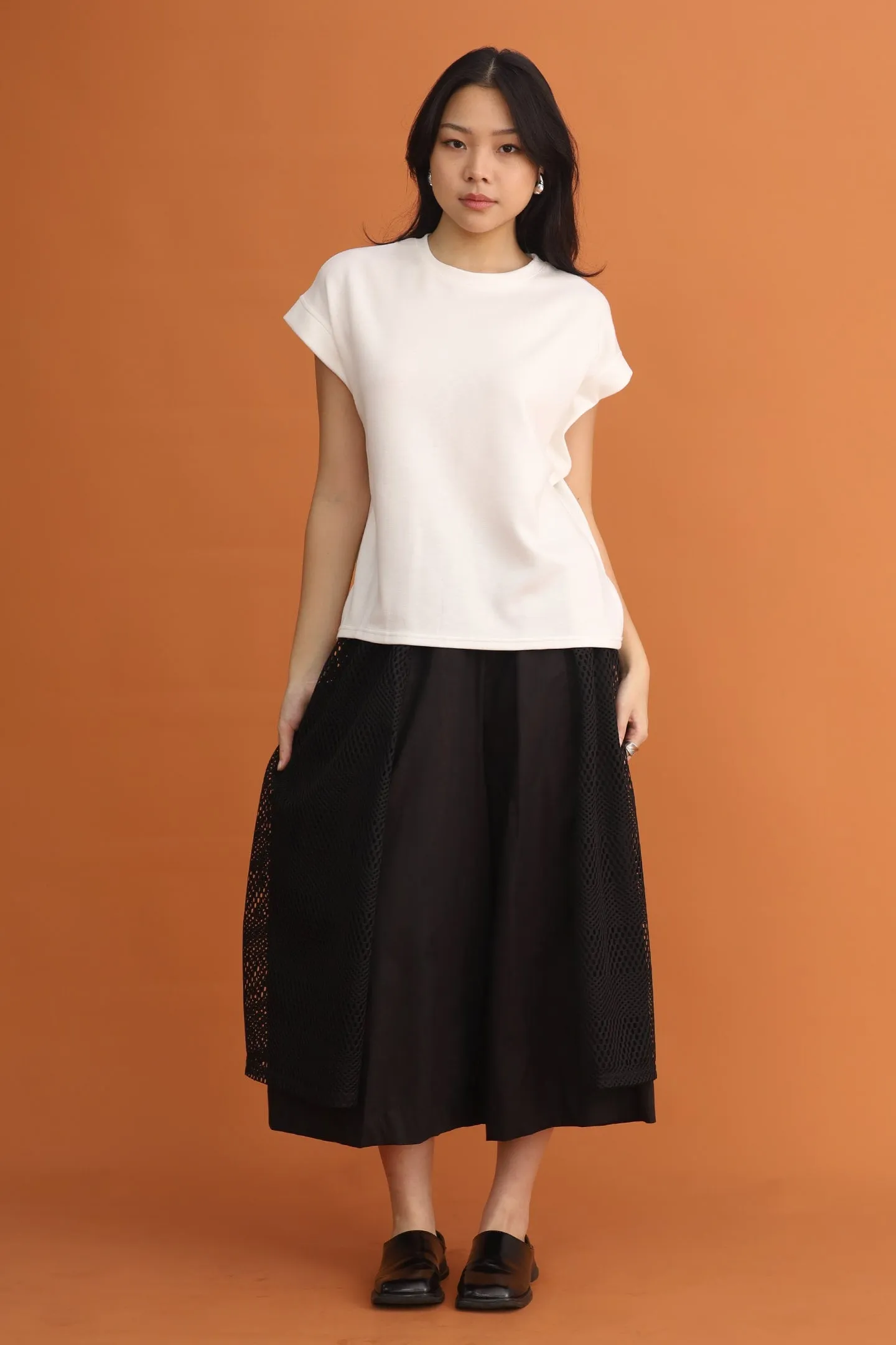 CHOSEN: Wong Netted Culottes in Black