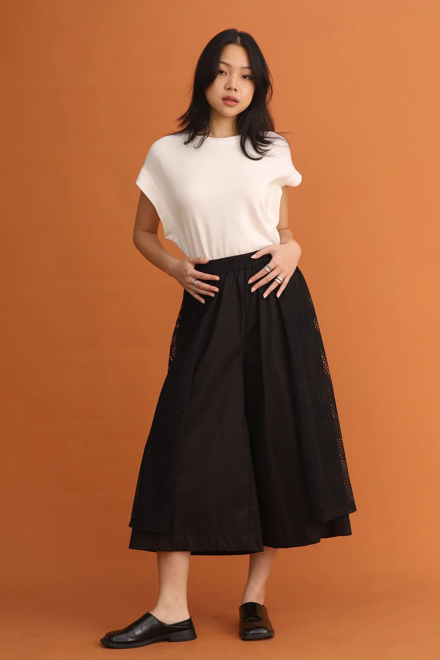 CHOSEN: Wong Netted Culottes in Black