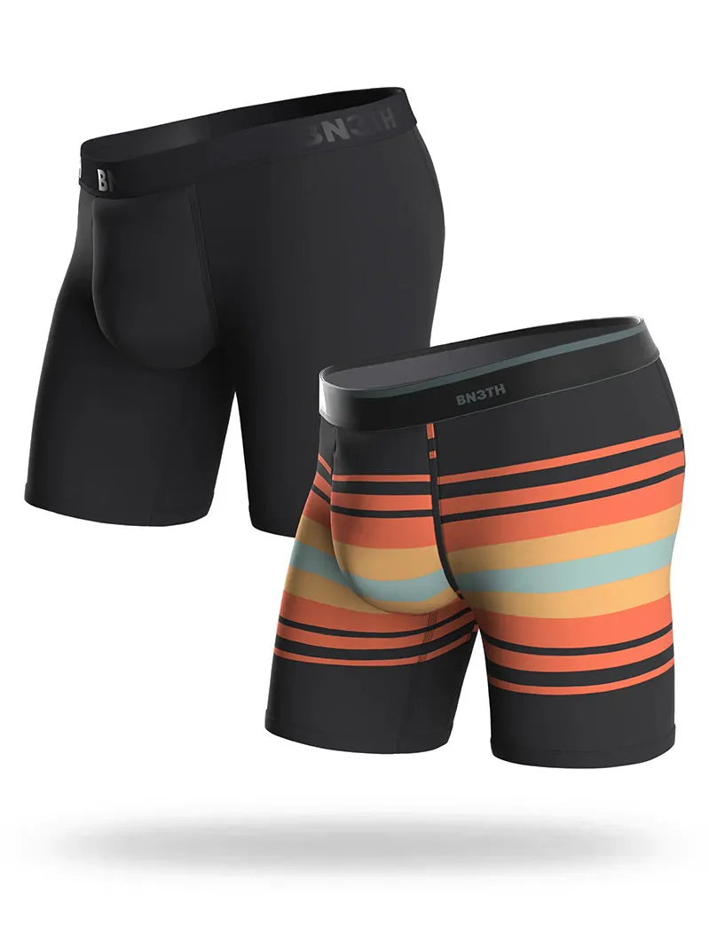 Classic Boxer Brief 2 Pack Black / Sunday Stripe