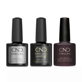 CND - Shellac Xpress5 Combo - Base, Top & Fedora (0.25 oz)