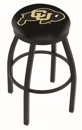 Colorado Buffaloes HBS Black Swivel Bar Stool with Cushion