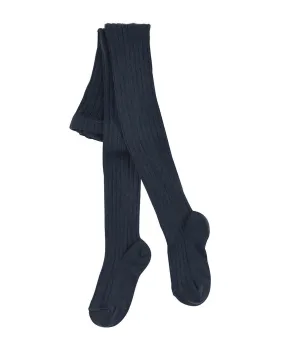 Condor Ribbed Tights (#480 Marino Navy)