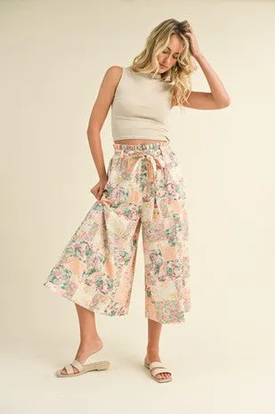 Connor High Rise Floral Belted Culottes *FINAL SALE*