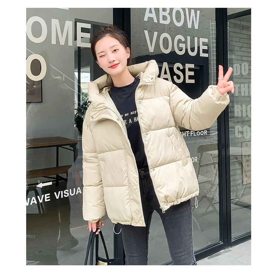 Cropped Hooded Loose Fit Puffer Jacket