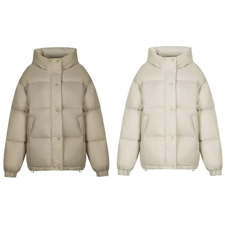 Cropped Hooded Loose Fit Puffer Jacket