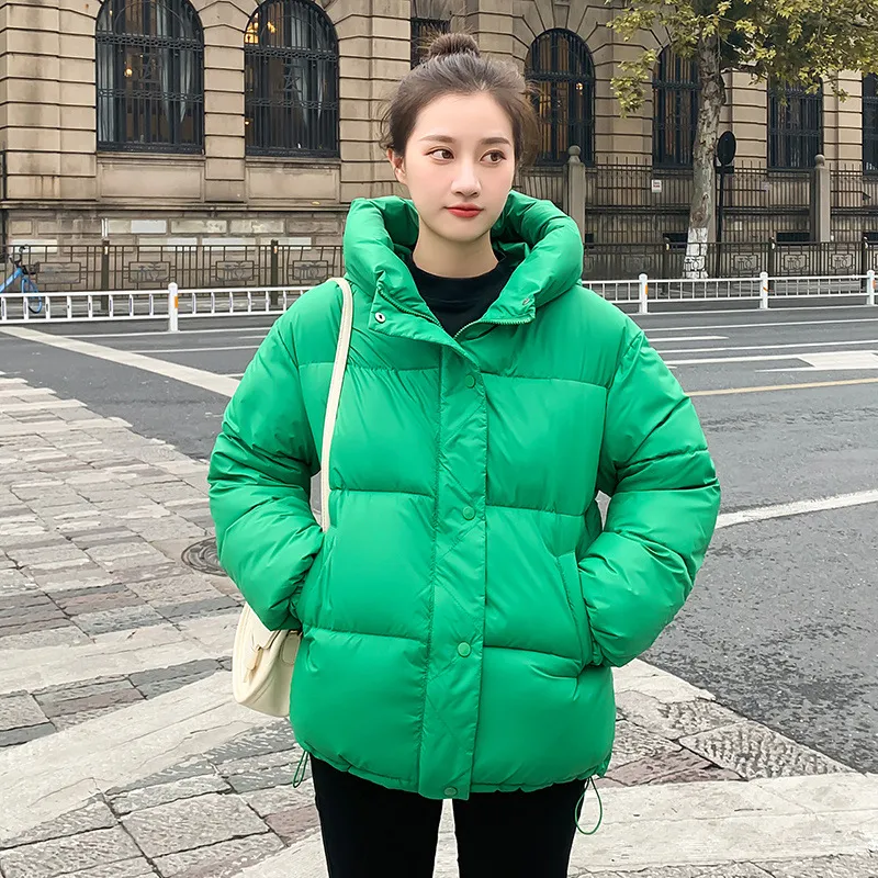 Cropped Hooded Loose Fit Puffer Jacket