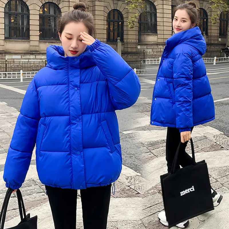 Cropped Hooded Loose Fit Puffer Jacket