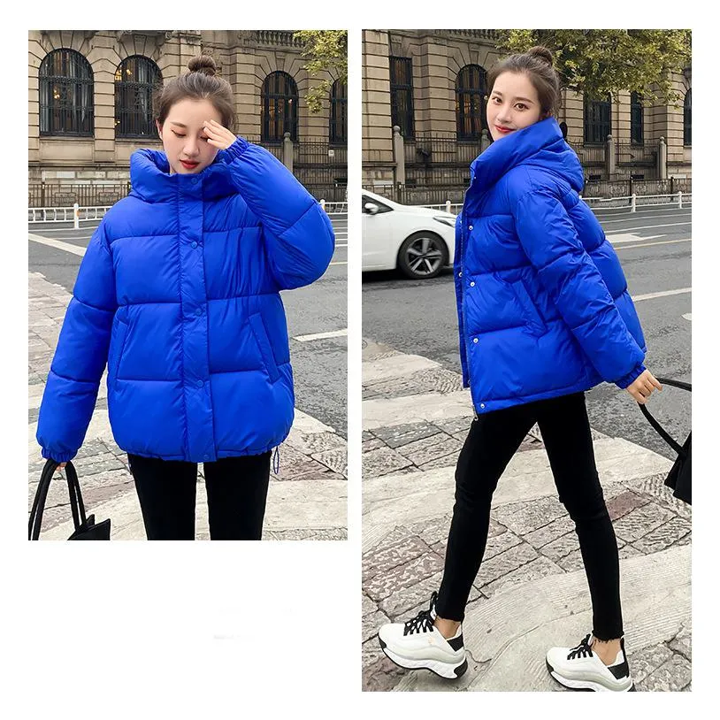 Cropped Hooded Loose Fit Puffer Jacket