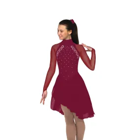 D22017R Competition Figure Skating High Neck Dance Dress CRYSTALS