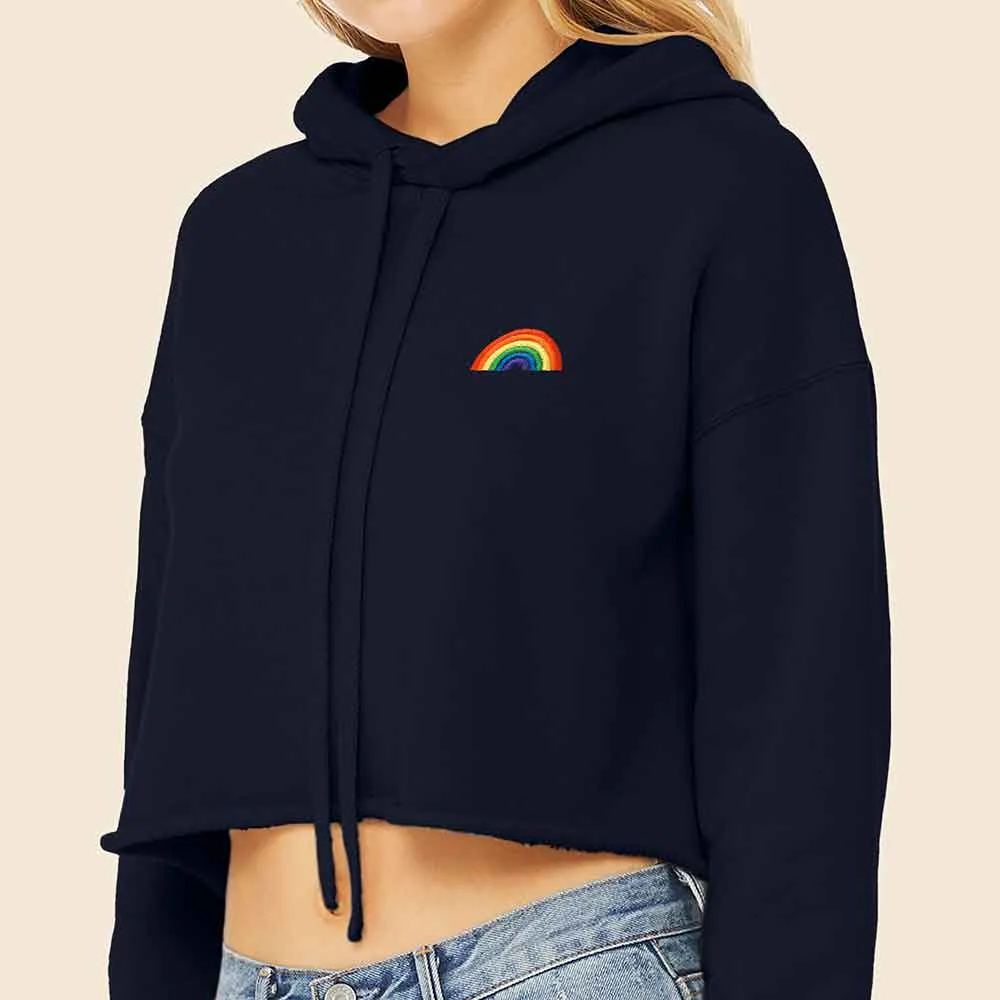 Dalix Rainbow Cropped Hoodie