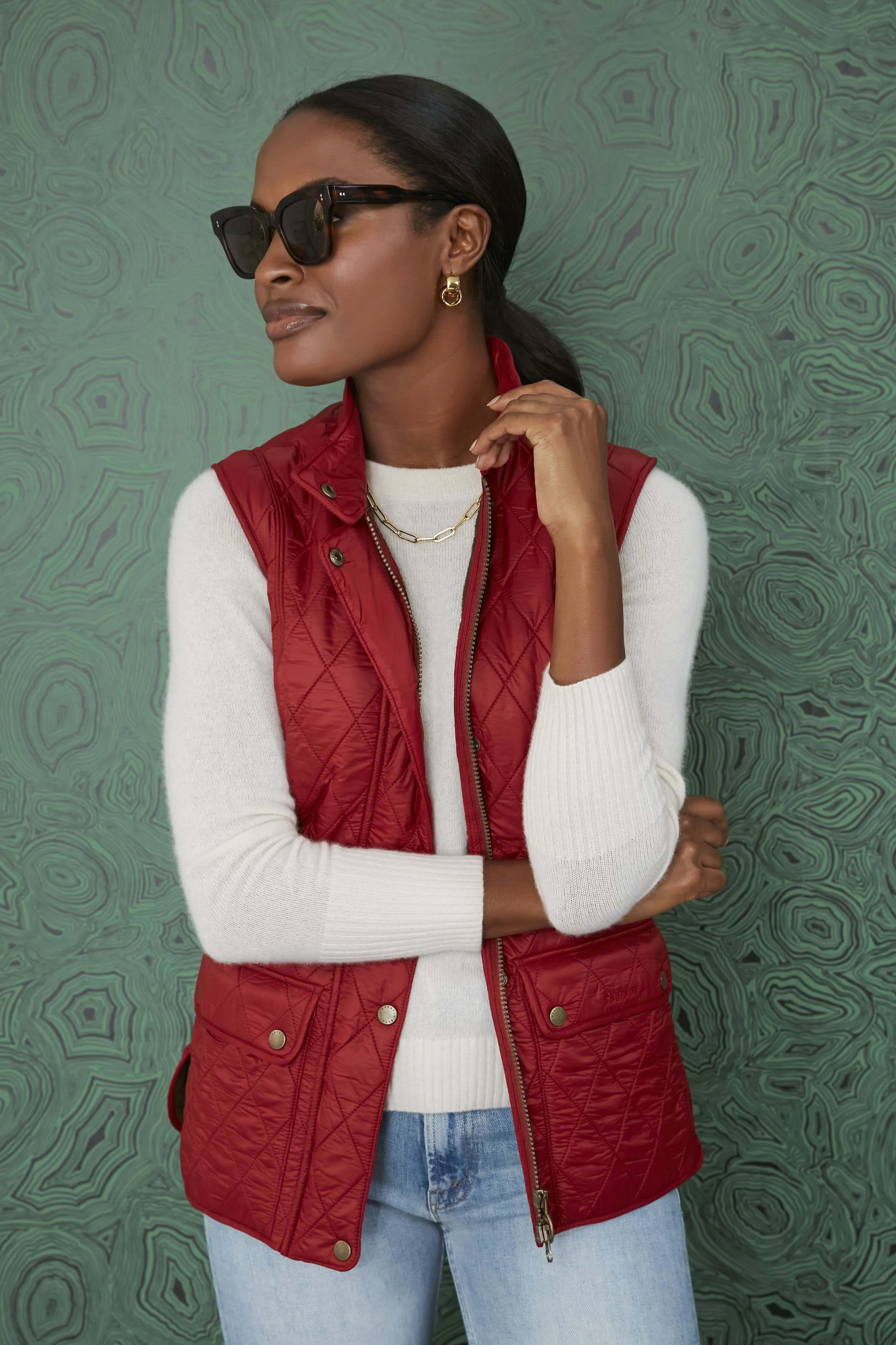 Dark Red Wray Gilet